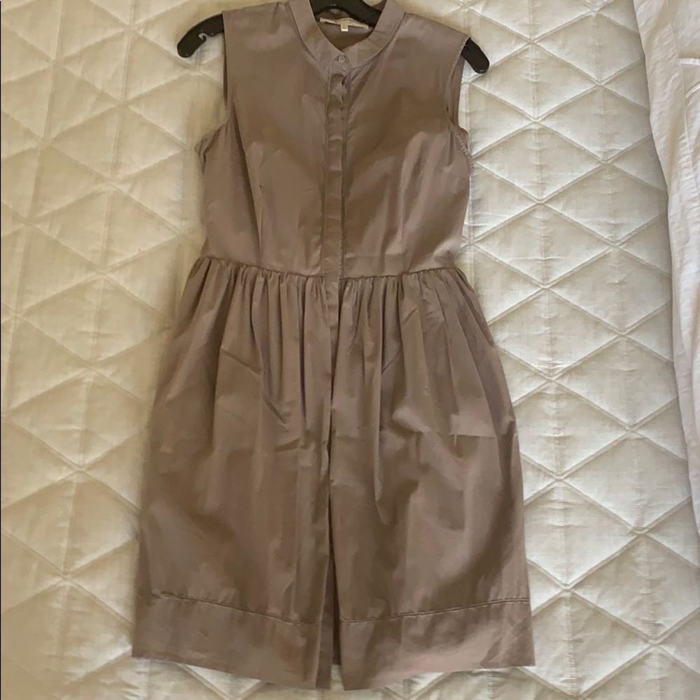 Taupe button up dress